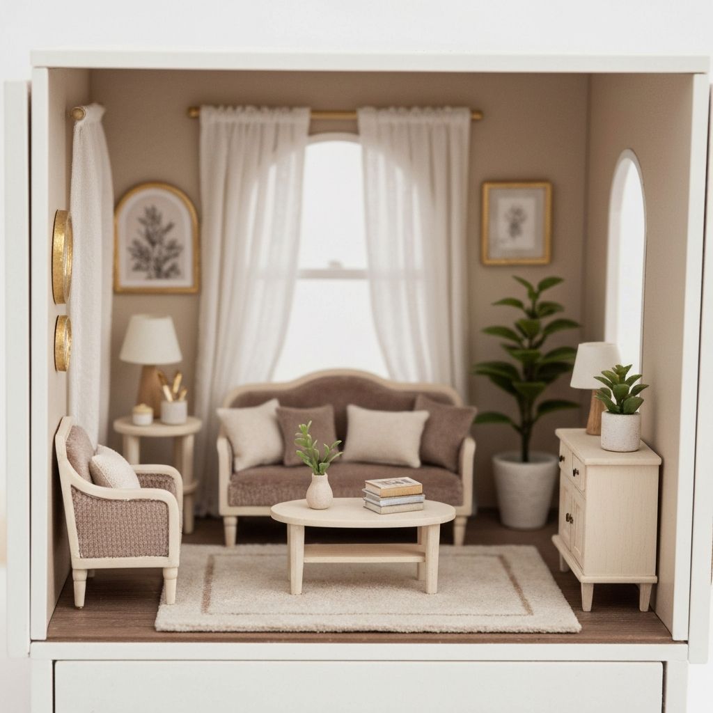 Beautiful miniature dollhouse scene
